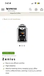 Nespresso commercial grade coffee machine ( never used)
