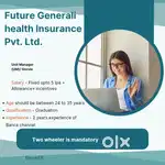 Delhi(CP, Pitampura)/Future Generali Health insurance/Agency Manager/