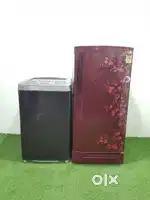 *II*Flower print godrej singledoor+lg black colour topload machine