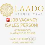 Salesperson exprienced in women clothing(saree/lehenga/suit)