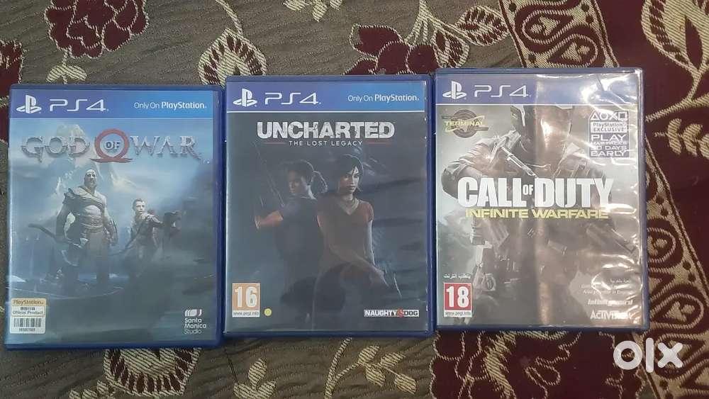 Ps4 4 games uncharted lost legacy. Gow. Cod