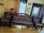 Sofa set, dining table, side tables, showcase superb condition