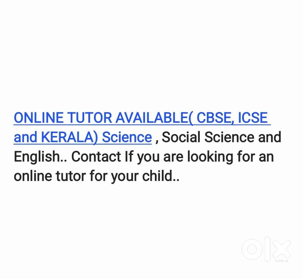 Online Tutor Available CBSE