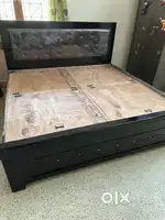 New King size bed with storage wooden