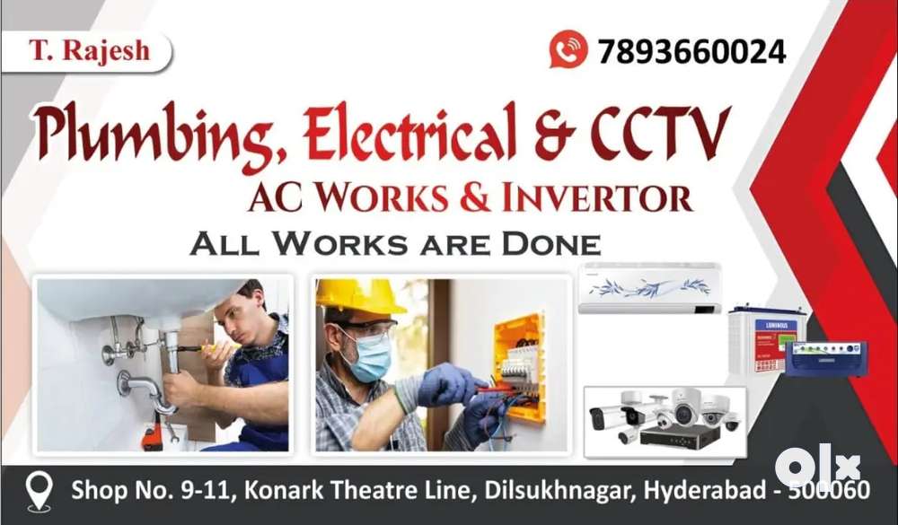 Plumbing and Electrical,Cctv ,AC works