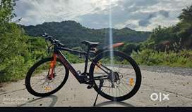 Hero electro cycle dual disc brakes and gear cycle 7 gears