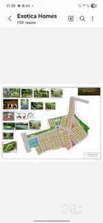 Park facing plot in farm four gated society