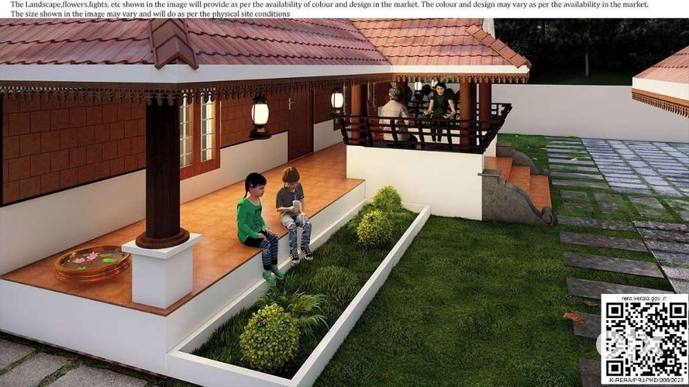 13.29 Cent Plot / Unique Design Nalukettu House For Sale In Ottapalam