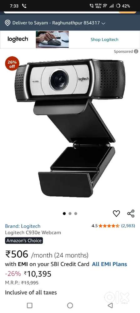 Logitech webcam C930E