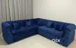 LUXURIOUS L TYPE CHESTERFIELD SOFA SET AVAILABLE AT ZAM ZAM FURNITURE