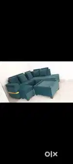 New brand sofa set with table and 2 puffy