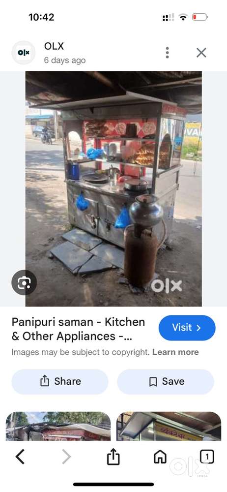 Panipuri stall and all other items for rent