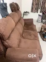 3seater sofa and a folding dining table and a teapoy