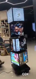 Rotating Light Cube for Branding - 4 Cubes x 4 Sides - 16 Slides