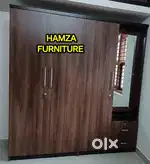 HAMZA FURNITURE NEW DESIGNER PARTICLE BOARD WOOD 4DOOR WARDROBE 5BY6