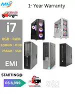 Ram - 8GB DDR3  Hard Disk - 500GB  Keyboard Mouse  Inbuild Speaker  Al