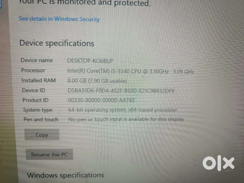 Samsung Desktop for sale with CPU