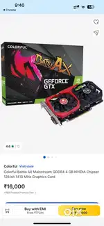Gtx 1650 4gb Graphic card