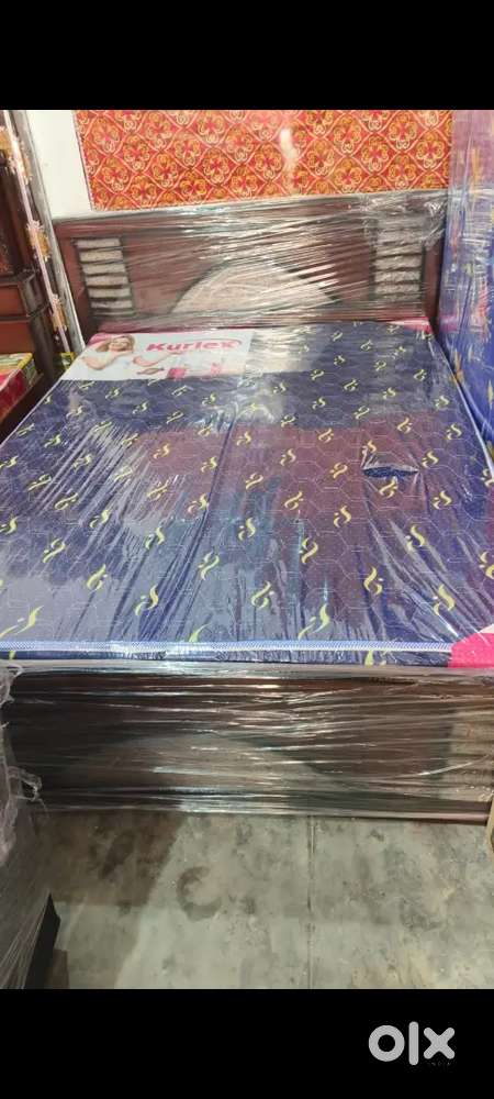 Brand new queen size cot with mattress and all furnitures