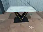 Imported Dinning Table Marble Dinning table with Metal Base heavy duty