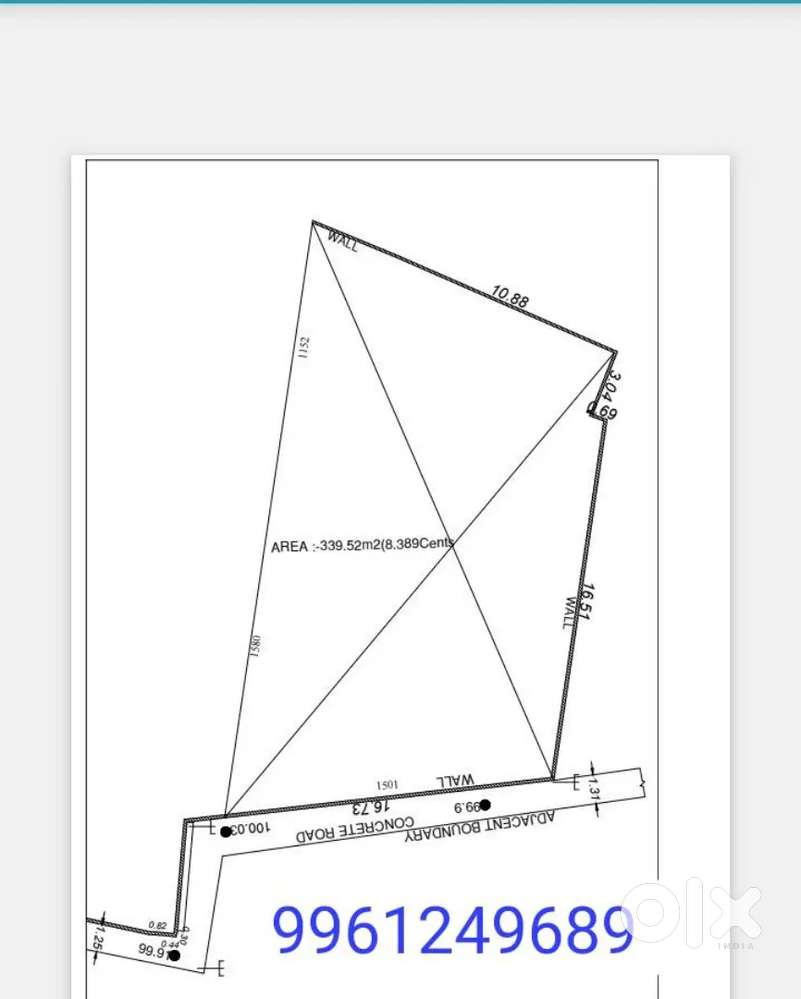 9.5 CENT PLOT FOR SALE AT CONSIDERABLE RATE  NEAR PALURUTHY