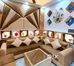 LUXURY L DOUBLE COLOUR ROUND HANDLE SOFA AVAILABLE AT ZAMZAM FURNITURE