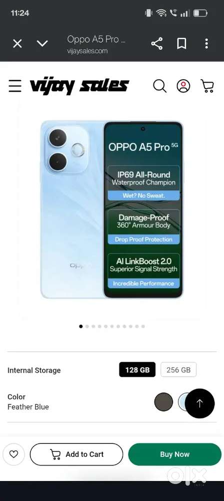 OPPO A5 PRO 5G  { BLUE COLOUR }