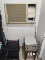 1.5 ton LG window AC alongwith voltage stabilizer