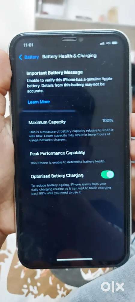 Iphone 11 64gb Display.Battery change face I'd off
