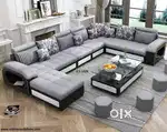 Brand new best quality U shape shape sofa with centre table and puffy