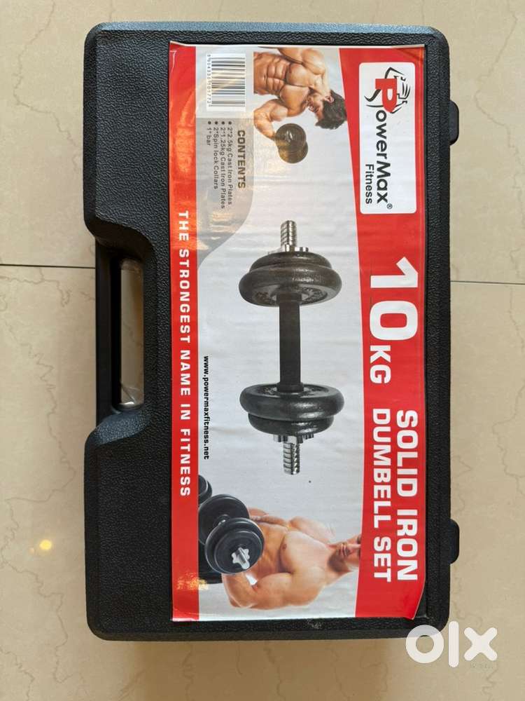 Brand new unused set of 10kg dumbbells