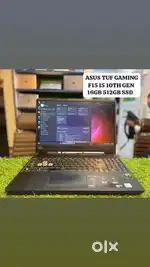 ASUS TUF GAMING F15 CORE I5 10TH GEN 16GB RAM 512GB SSD 4GB GTX 1650