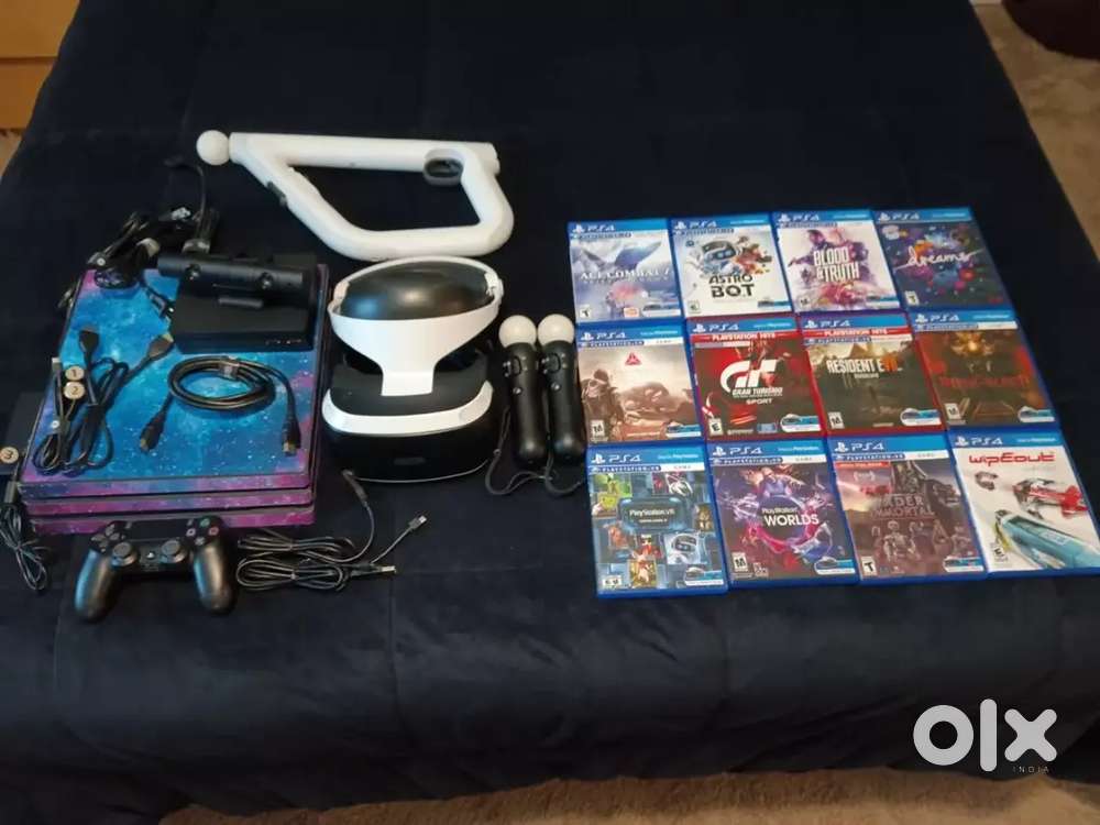 PlayStation 4 Pro + PSVR Headset Bundle w/ PS5 Camera Adapter