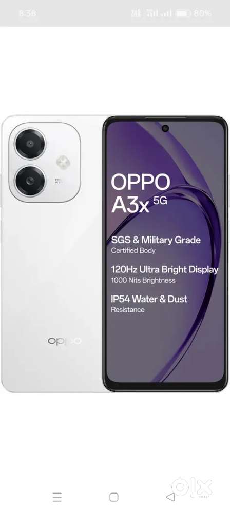 Oppoa3x 4gb 128gb mobile 16days