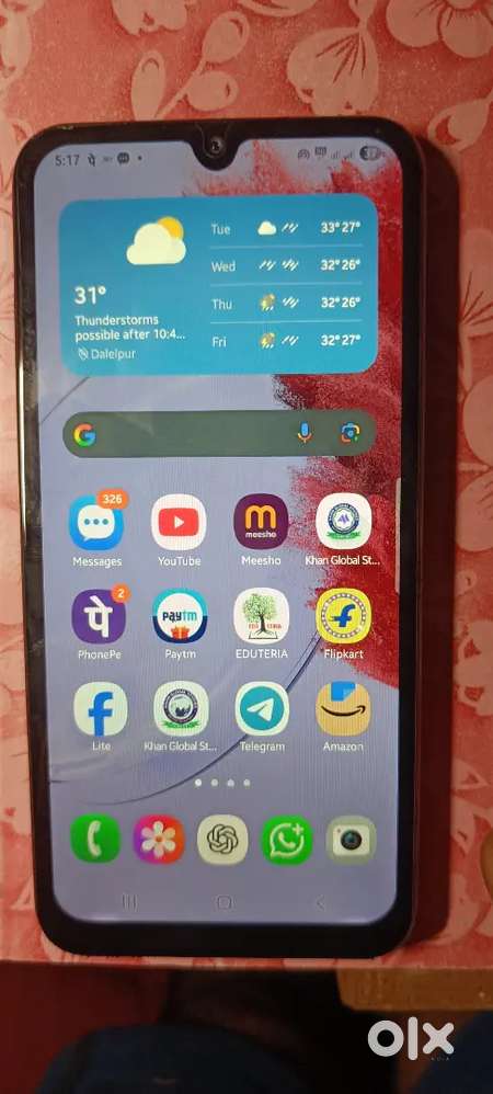 Samsung m34 5g.  6/128. Box k sath