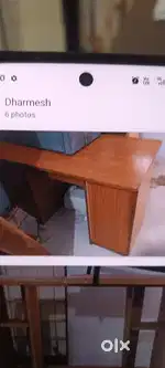 Study table and computer table with many things