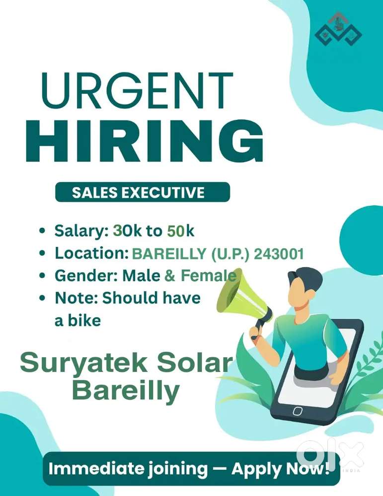 Urgent Sales Exicutive Required