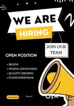 WE ARE HIRING FRESHER AND EXPERIENCE FOR WAREHOUSE