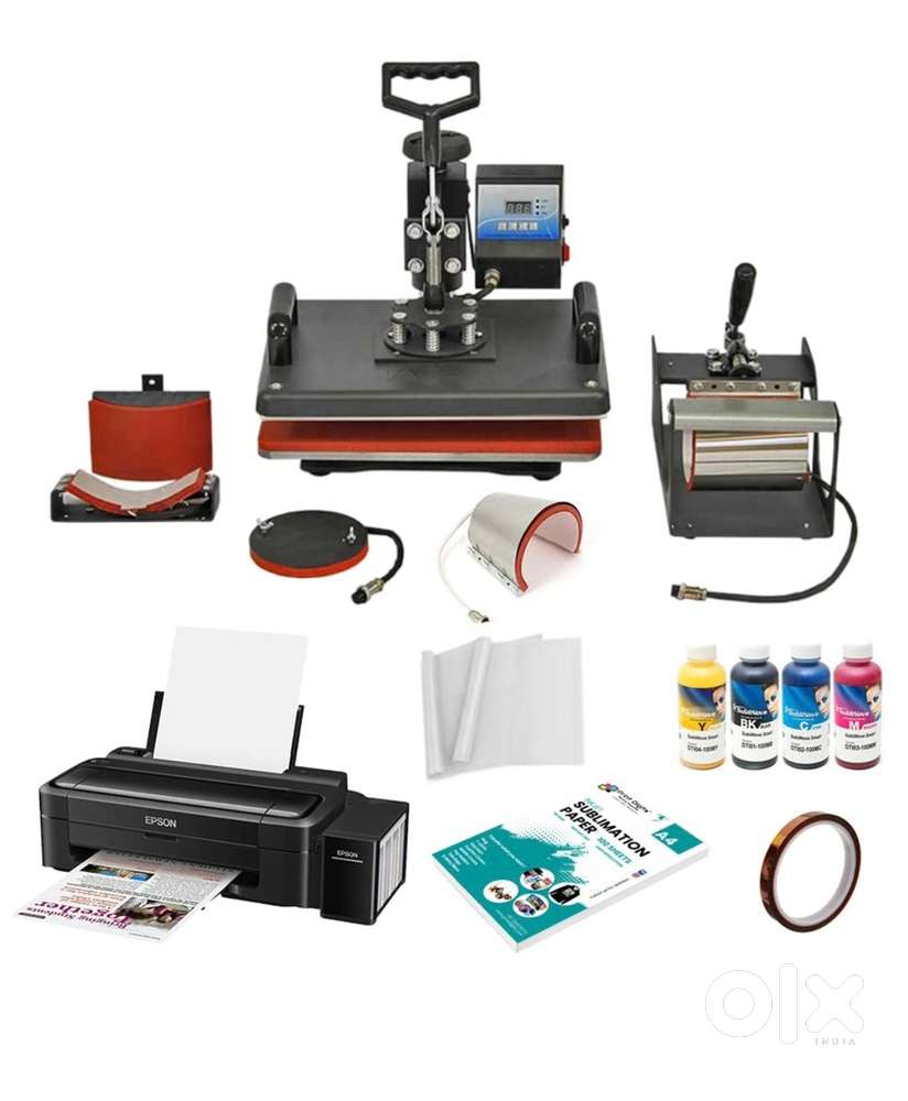 5-in-1 Sublimation Printing Machine Combo + Epson Printer, Full Setup