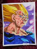 Majin Vegeta Sacrifice sketch with alcohol markers and brush pens
