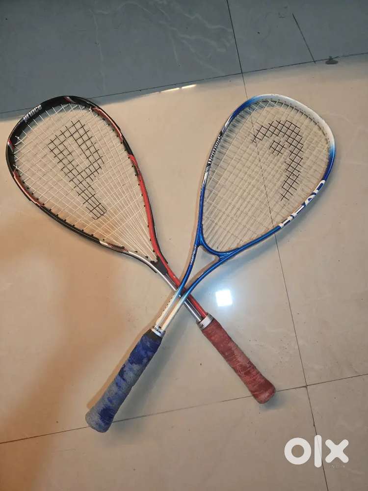 Squash racket- HEAD & PRINCE make with set with balls