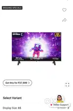 motorola 65 inch brand new tv