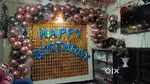 BALOONS AND FLOWER DECORATION