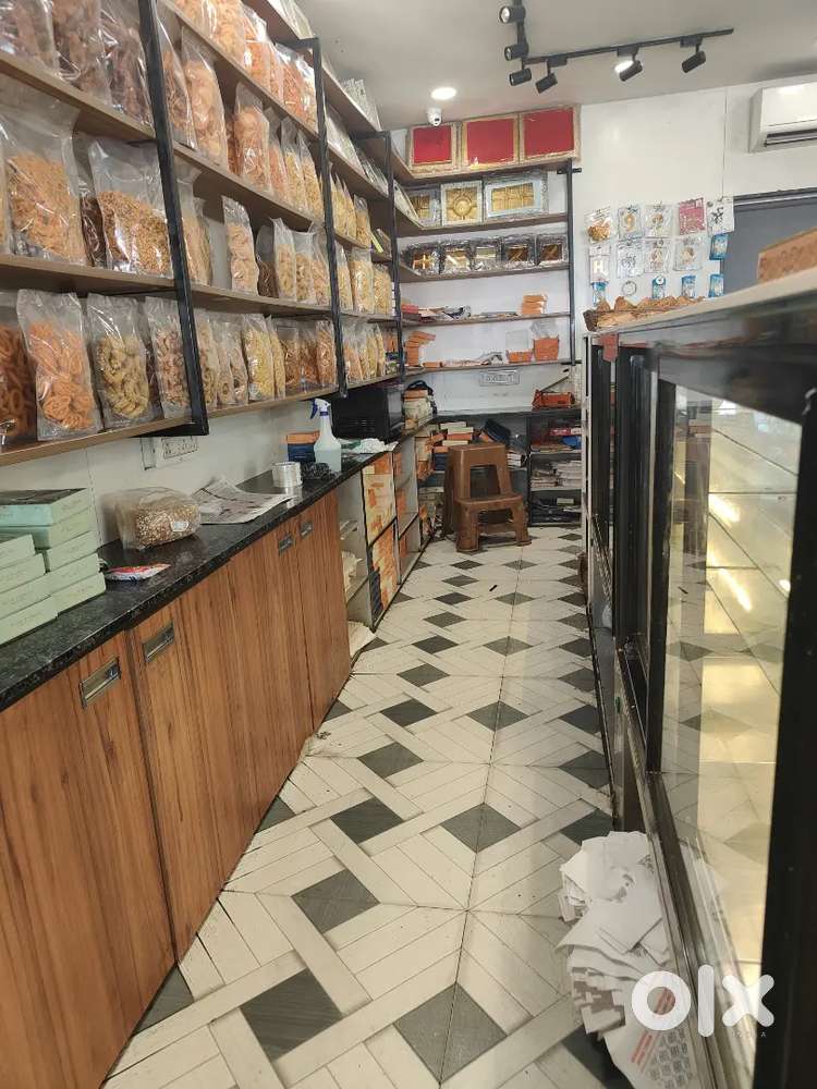 Sweet shop, cleaning work , seling