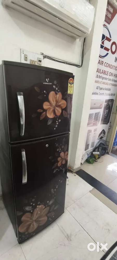 Videocon double door fridge good condition with warranty 1 year old