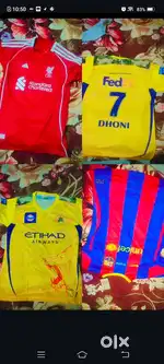 Brand new jerseys of Chennai super kings, Barcelona and Liverpool