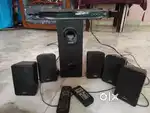 Philips music system with DVD player and speakers