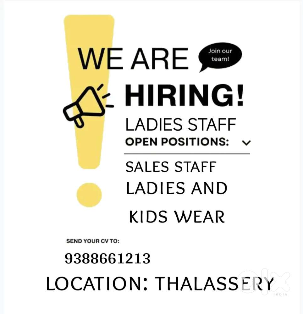 Wanted ladies staff