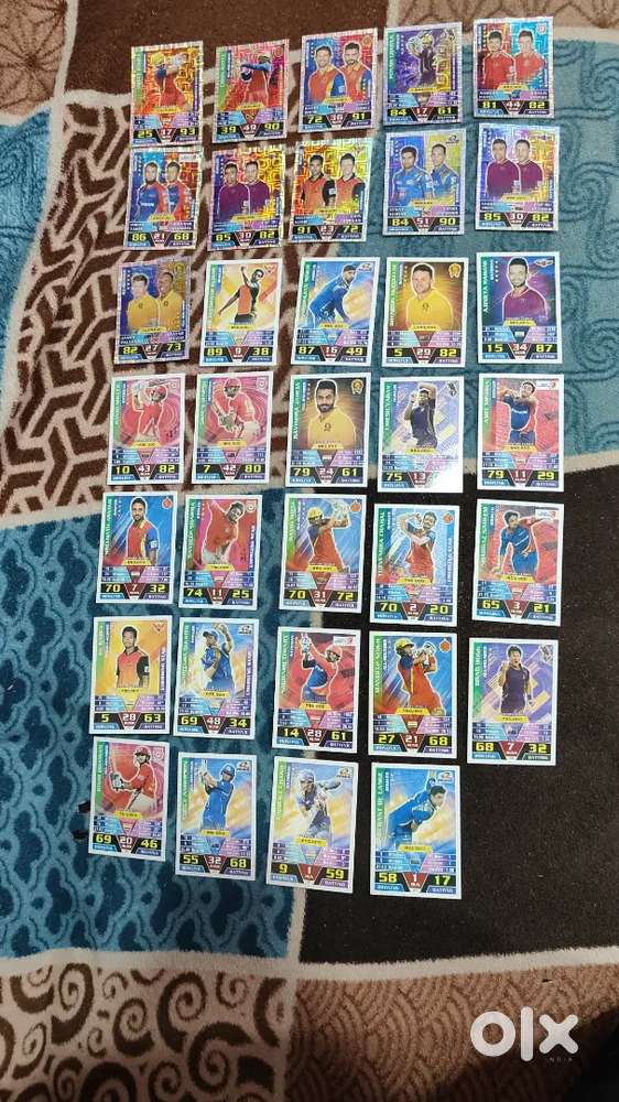 Cricket Attax 2016/17 All arranged from silver cards to 2 star cards..
