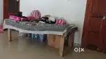 Bed, Tables, folding and 7 foot Alimirah
